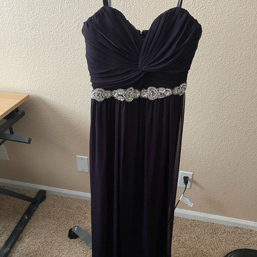 Deep purple strapless prom dress. Worn twice.